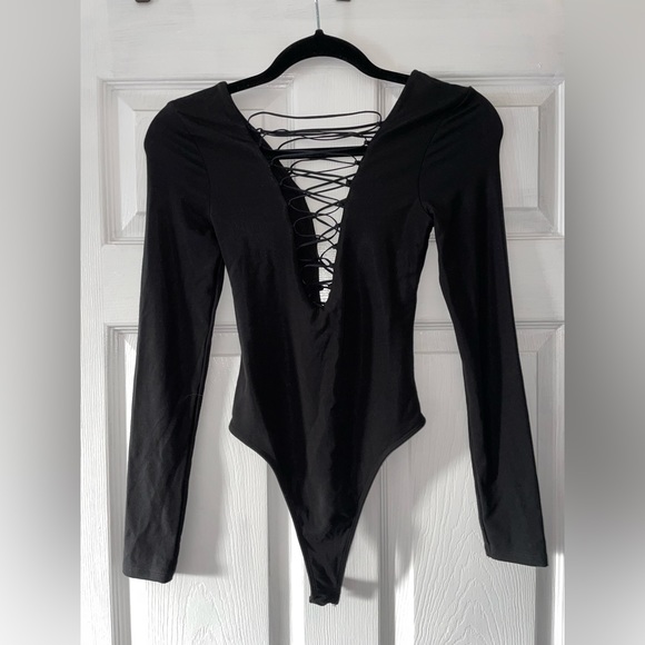 *SOLD* Victoria’s Secret Criss Cross Lace Up Bodysuit - Picture 2 of 5